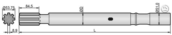 Adaptador de la caña del taladro de R32 R38 para el aparejo de taladro de COPCO