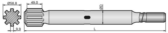 Adaptador de la caña del taladro del hilo R32 para los HL de 500S