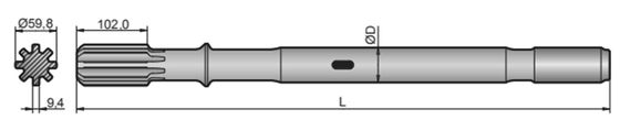 Adaptador roscado HC120RP de la broca de la caña de Montabert