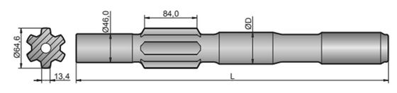 adaptador de la caña del taladro de 500m m para el aparejo de taladro de YH80A