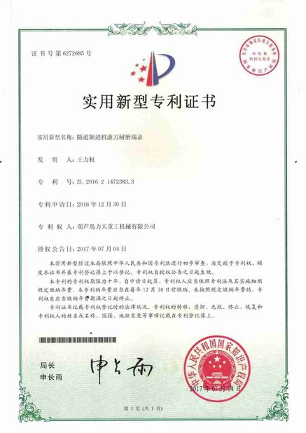 China Litian Heavy Industry Machinery Co., Ltd. certificaciones